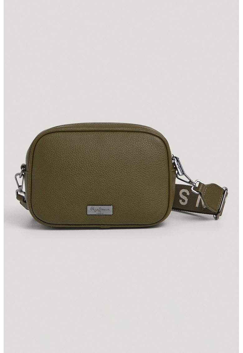 Oferte la Geanta crossbody din piele ecologica - Kaki inchis