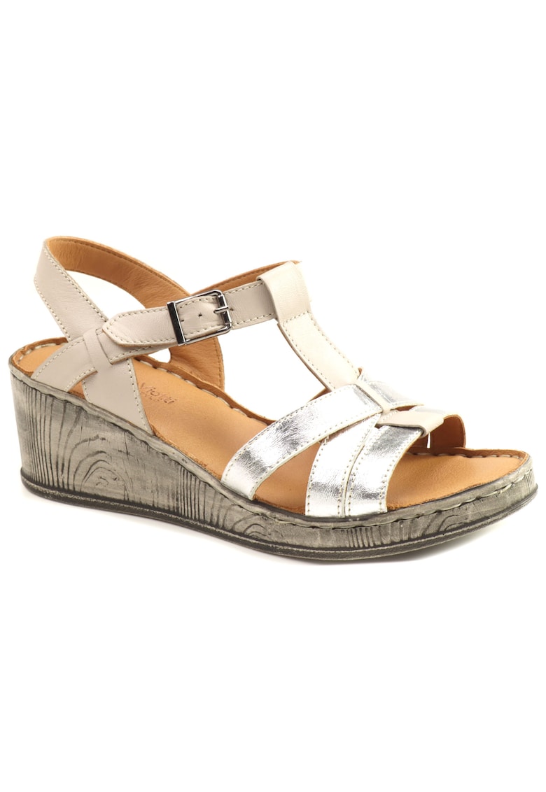 Sandale dama D72 613 - Argintiu