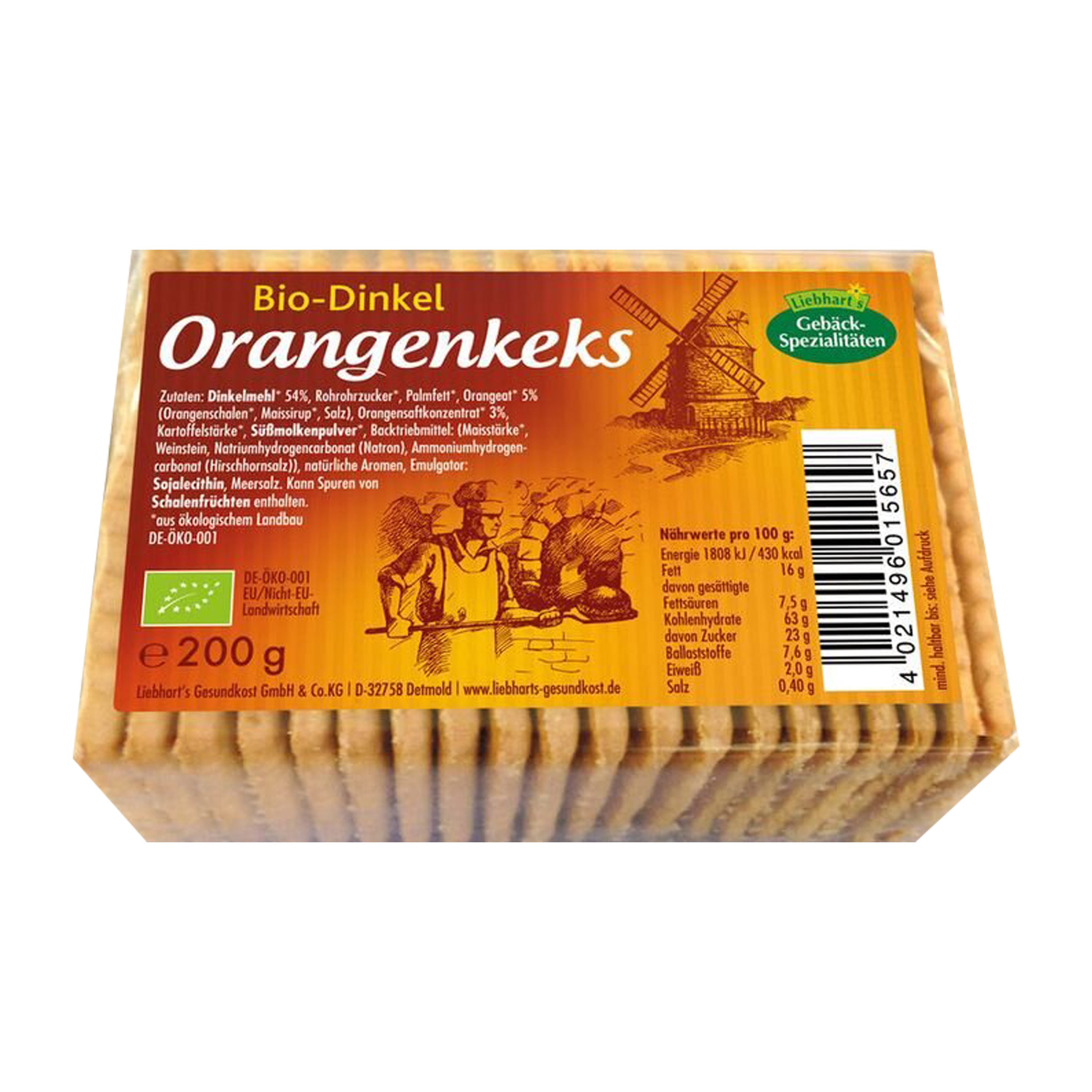 Oferte la Biscuiți bio din grâu spelta cu portocale, 200g Liebhart`s