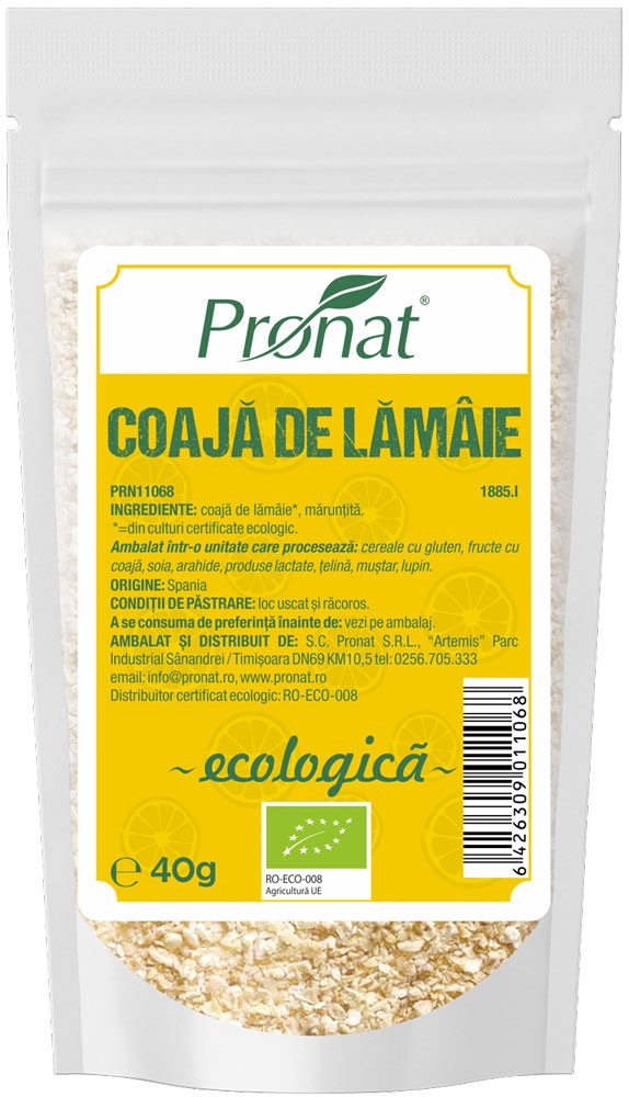 Oferte la Coaja de lamaie bio, maruntita, 40g Pronat
