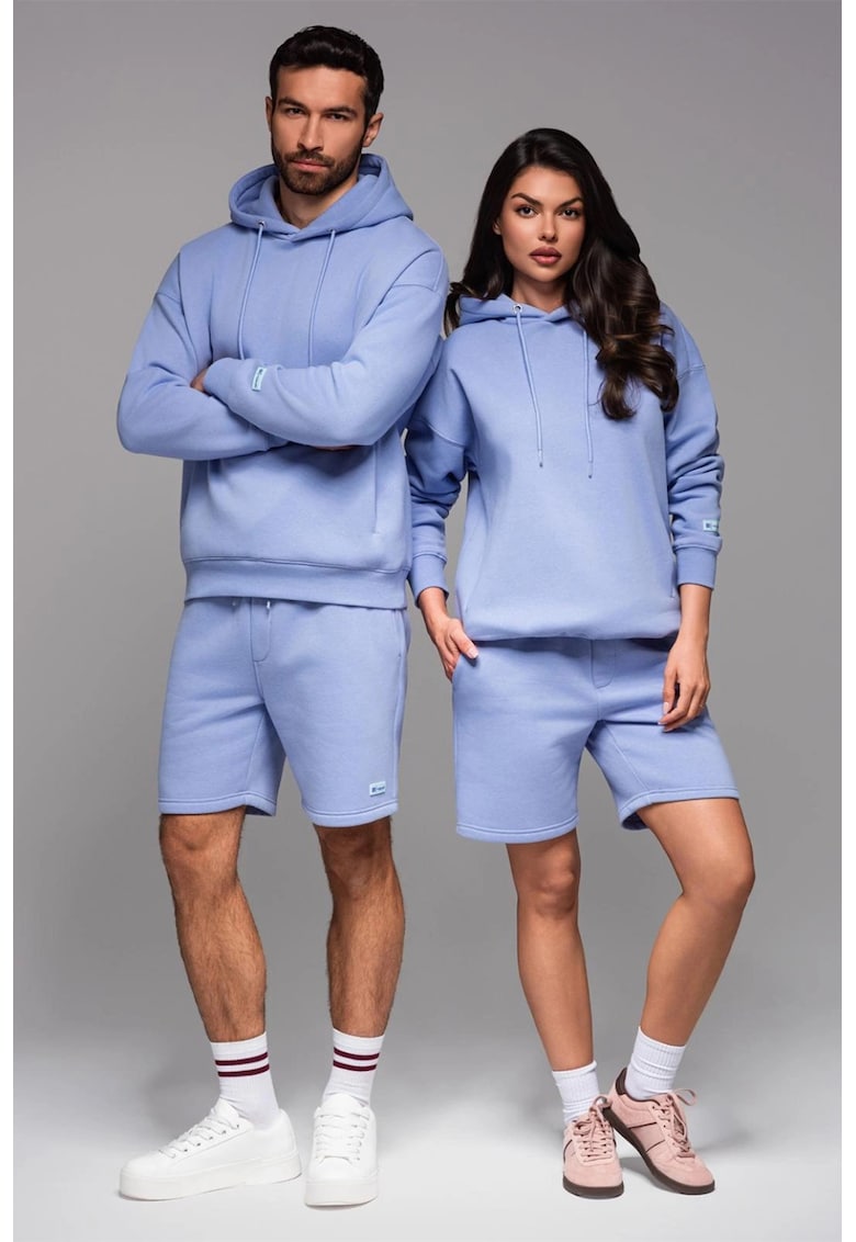 Pantaloni de trening scurti unisex - Albastru lavanda