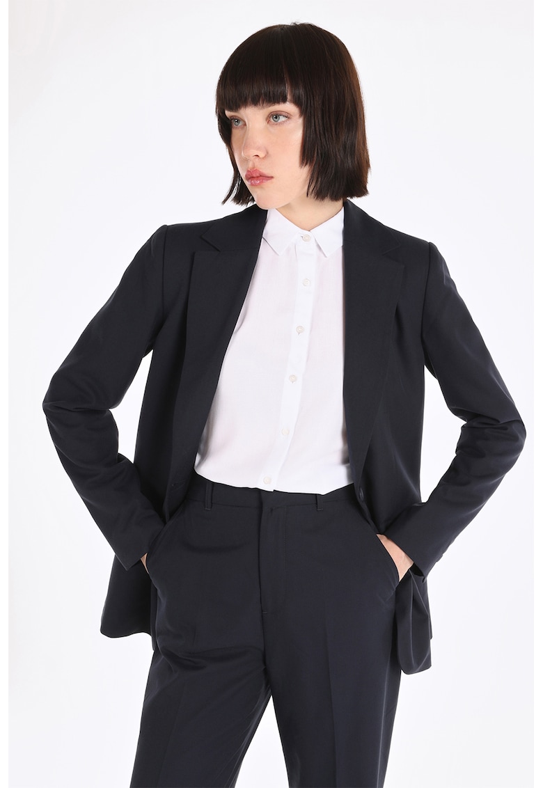 Oferte la Sacou cu buzunare cu clapa - Bleumarin