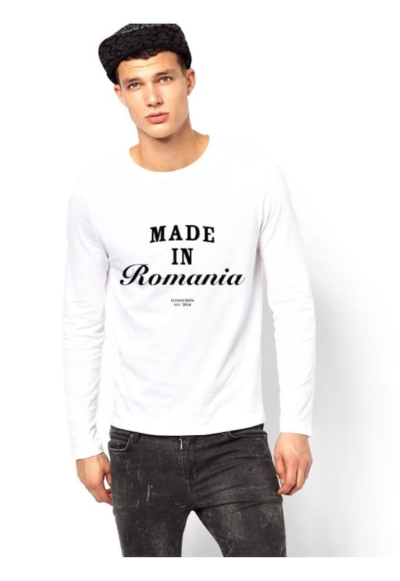 Bluza - barbati - Made in Romania1 - Alb