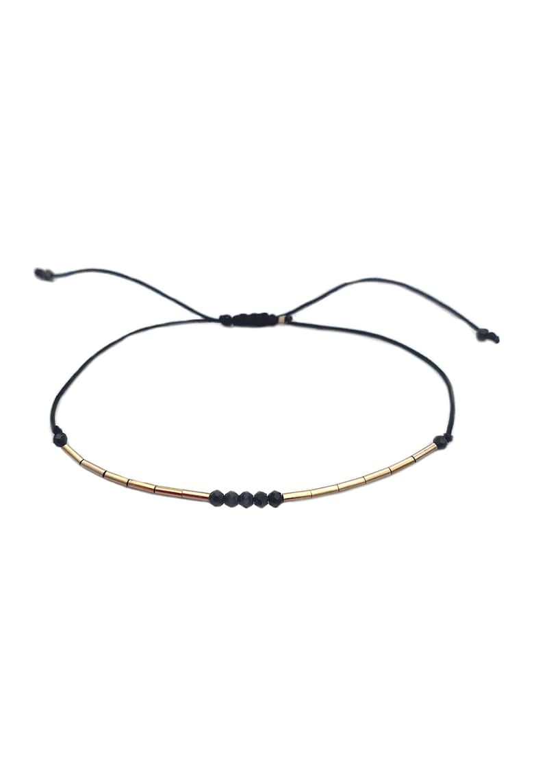 Oferte la Bratara din aur filat de 14K/20 lucrata manual - Auriu/Negru