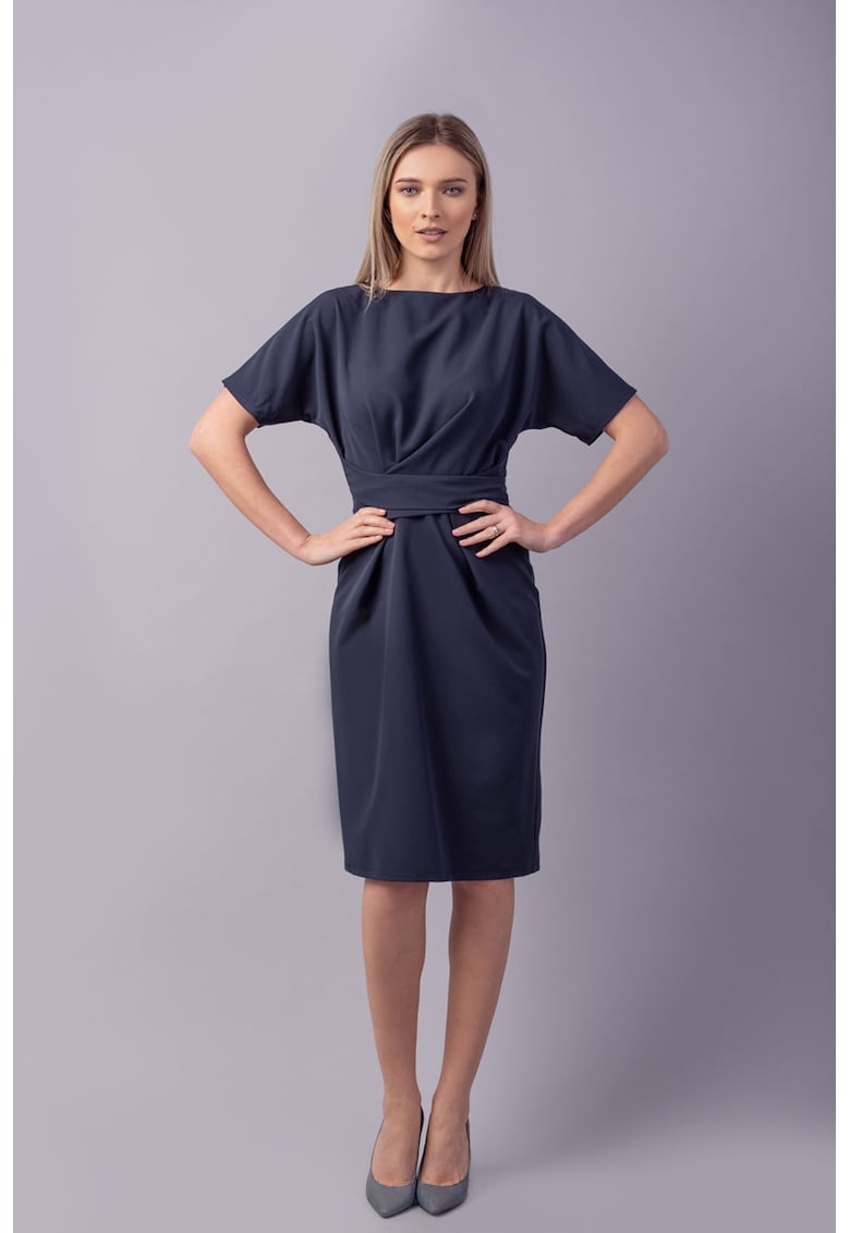 Oferte la Rochie cu cordon in talie - Bleumarin