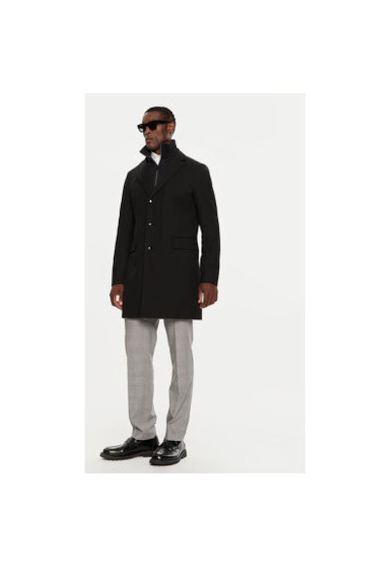 Oferte la Palton barbati -  304237560 - Lana/Poliester - Negru - Negru