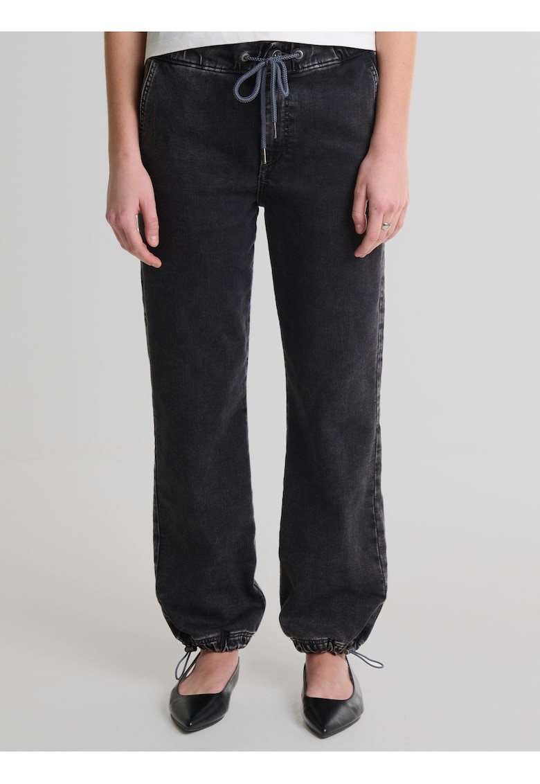 Oferte la Blugi dama  Robbin 919 - negri - croiala larga - denim moale - tiv reglabil