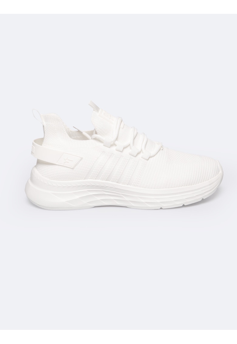 Tenisi slip-on cu detalii textile