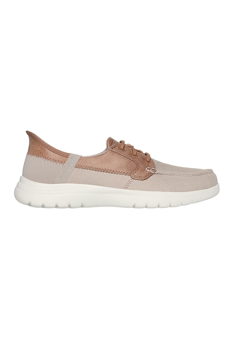 Oferte la Pantofi cu model colorblock - Maro cognac/Maro taupe