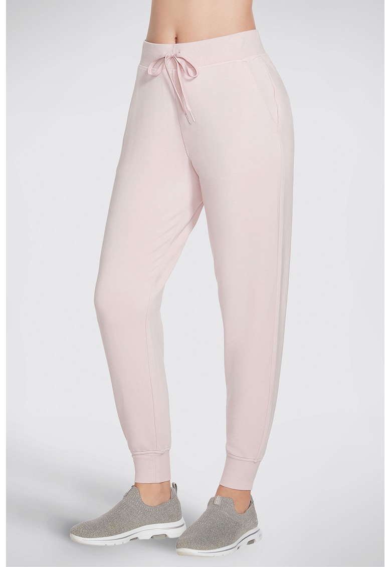 Oferte la Pantaloni sport cu snur pentru fitness Restful - Roz pastel