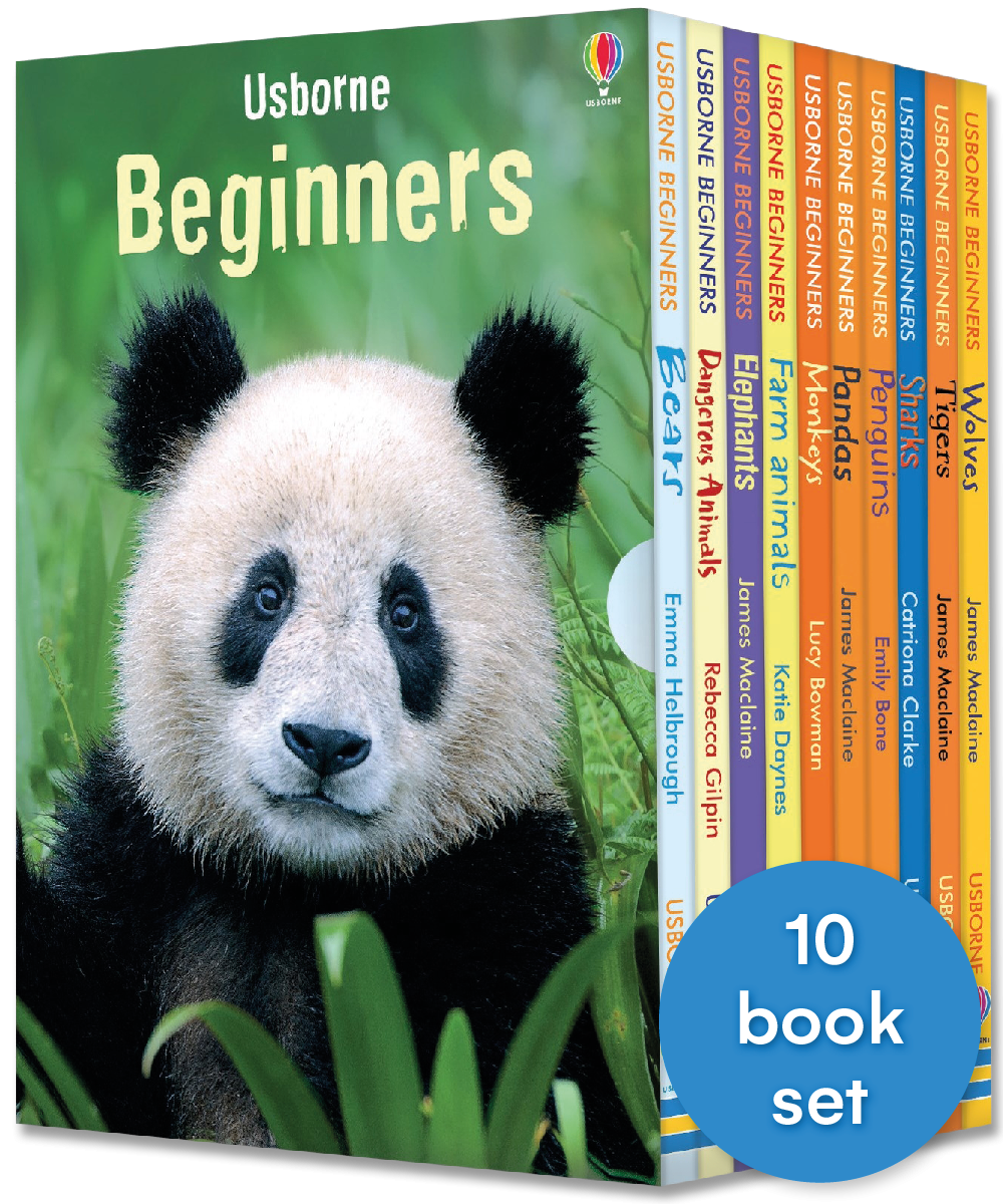 Beginners Animals Boxset Usborne - Set 10 carti in limba engleza