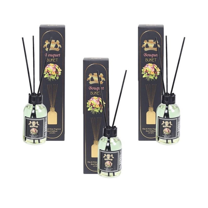 Oferte la Set 3 Difuzoare de Camera cu Betisoare Golden Silva Bouquet, 3 x 110ml