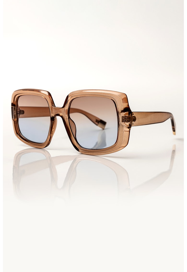 Oferte la Ochelari de soare patrati cu lentile in degrade Natalie - Maro deschis