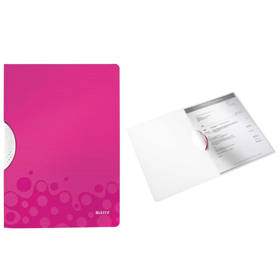 Oferte la Dosar cu clip LEITZ Wow ColorClip, PP - roz metalizat