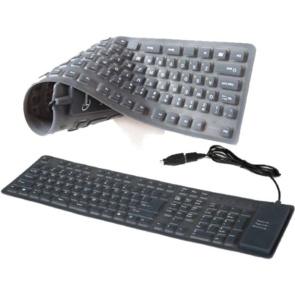 Oferte la Tastatura Gembird KB-109F-B PS2/USB Flexibila BLACK