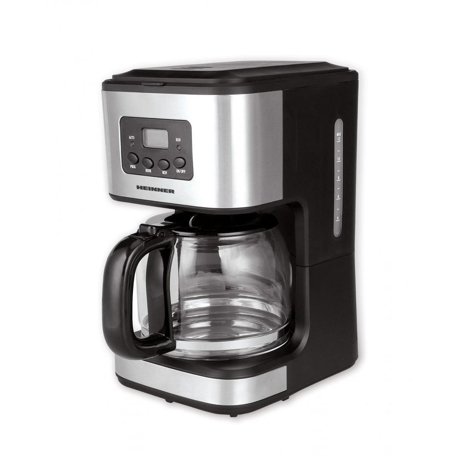 Oferte la Cafetiera digitala Heinner HCM-D915, display LCD, 900W, 1.5L, timer, negru-inox