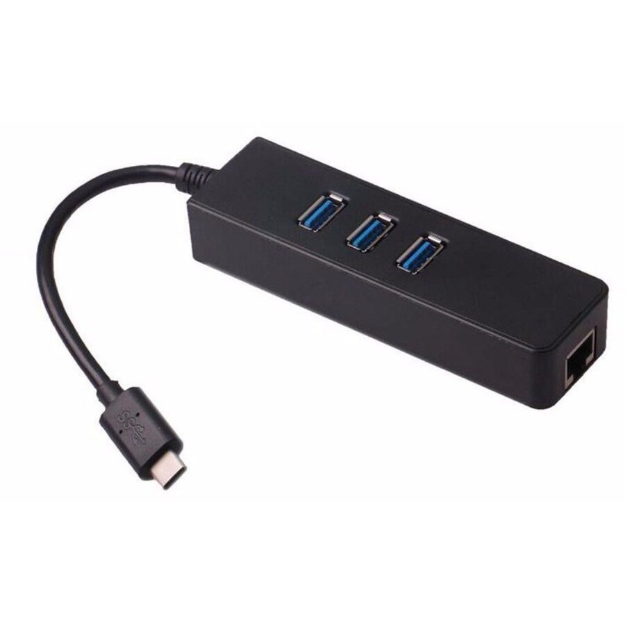 Oferte la Techly Placa retea adaptor USB-C 3.1 na Gigabit Ethernet RJ45 cu hub 3x USB-A