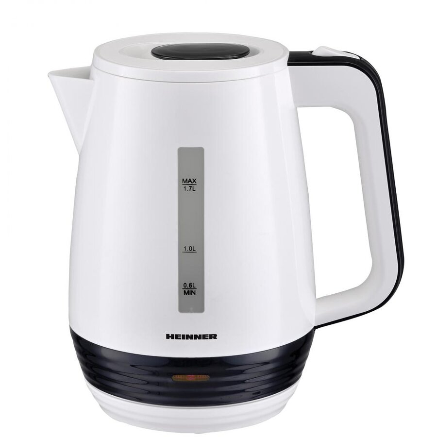 Oferte la Fierbator Heinner HEK-17WH, 1.7 L, element incalzire inox, oprire automata, plastic, Negru/Alb