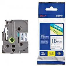 Oferte la Banda laminata 18mm Brother TZE-243, BLUE ON WHITE