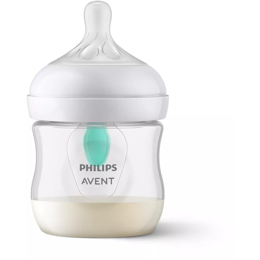 Oferte la Biberon Natural Response Dispozitiv Anticolici AirFree 125ml Tetina Fara Scurgeri +0luni Fara BPA Transparent