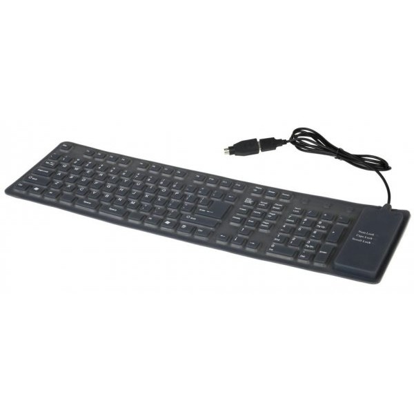 Oferte la Tastatura KB-109F-B flexibila, USB / PS2