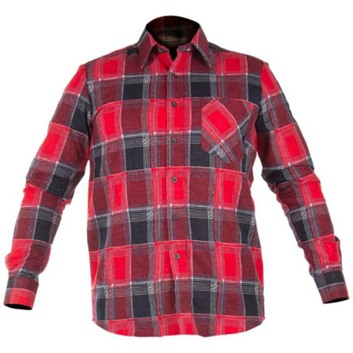 Oferte la Camasa lucru flanel cu carouri rosii - 2xl/h-188