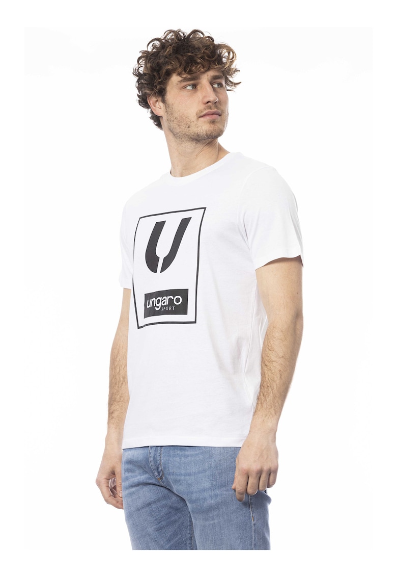 Oferte la Tricou din bumbac cu imprimeu logo - Alb