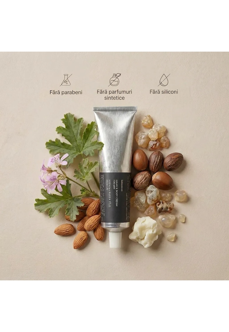 Oferte la Crema de maini si corp pentru Barbati -  100g - fara parabeni si siliconi - pentru pielea uscata - crapata sau iritata - formula hranitoare si rapid absorbanta
