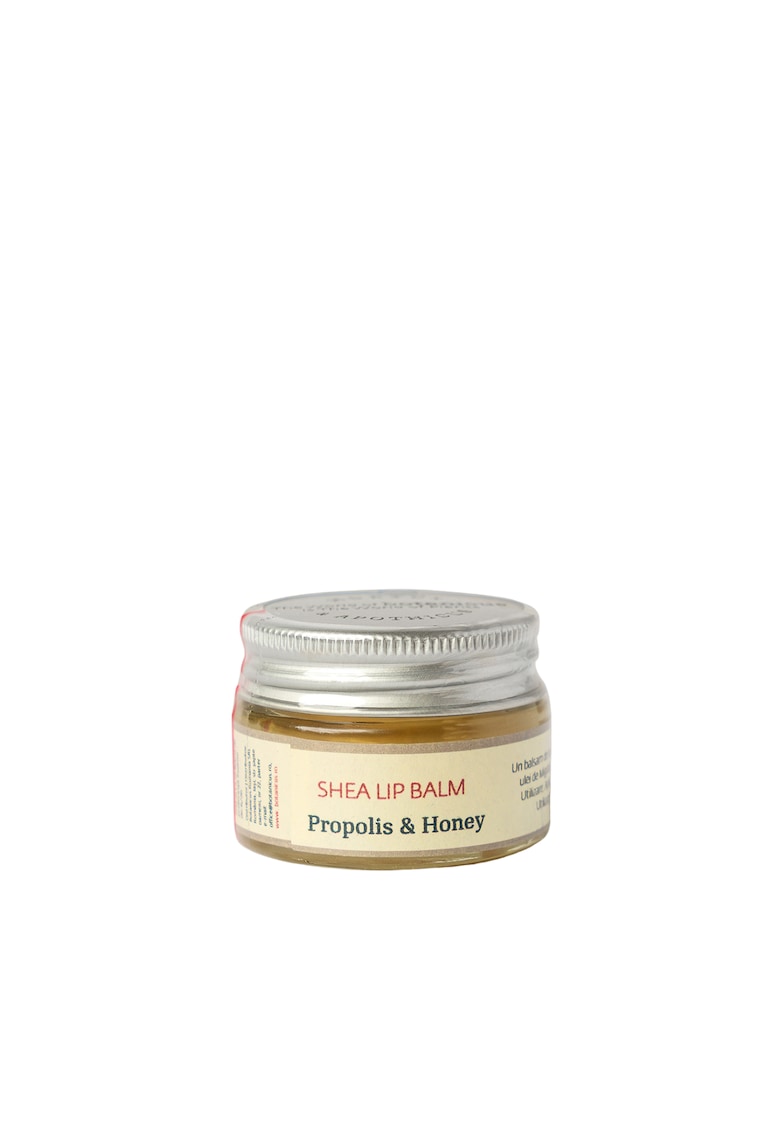 Oferte la Balsam de buze natural cu propolis - miere si unt de shea  recomandat pentru buze uscate si crapate - hraneste intens - calmeaza disconfortul si contribuie la regenerarea buzelor - 15 gr