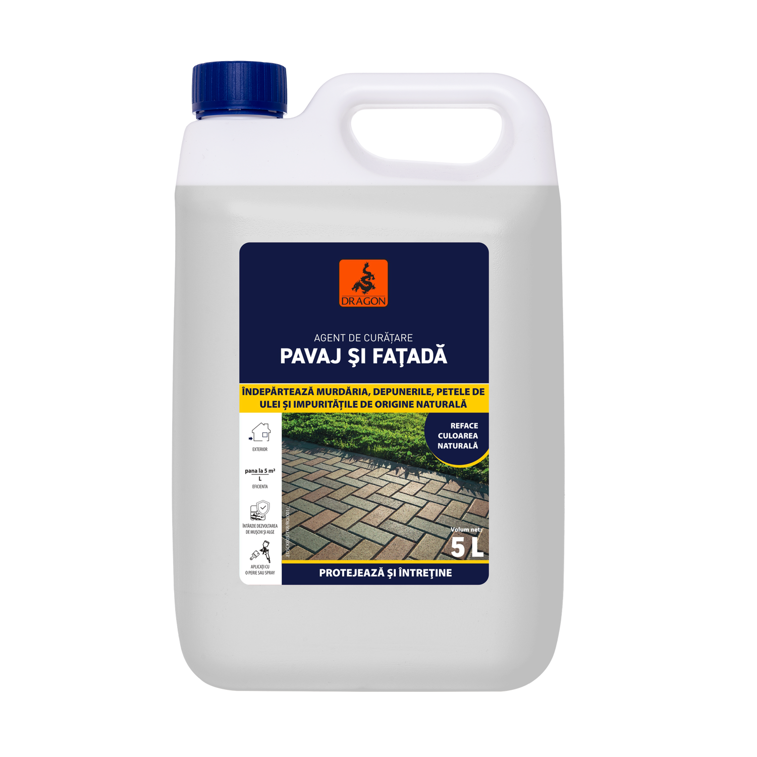 Oferte la Solutie de curatare pavaj si fatada Dragon, 5 l