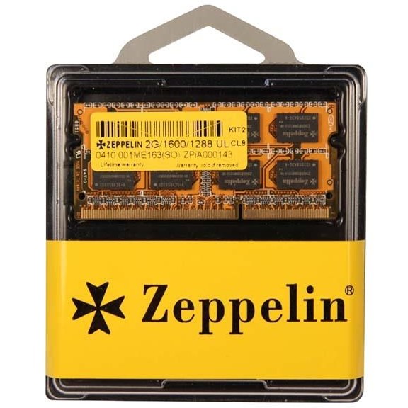 Oferte la Memorie laptop SODIMM ZEPPELIN  DDR3/1600 2048M    (life time, dual channel) ZE-SD3-2G1600