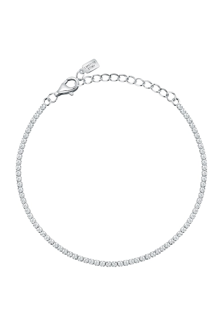 Oferte la Bratara de argint cu pietre zirconia - Argintiu/Transparent