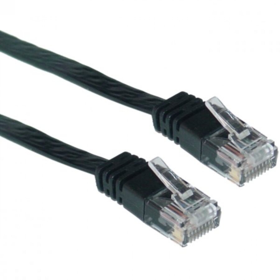 Oferte la PATCH CORD  UTP SPACER Cat5e,  0.5m,  negru, SP-PT-CAT5-0.5M-BK
