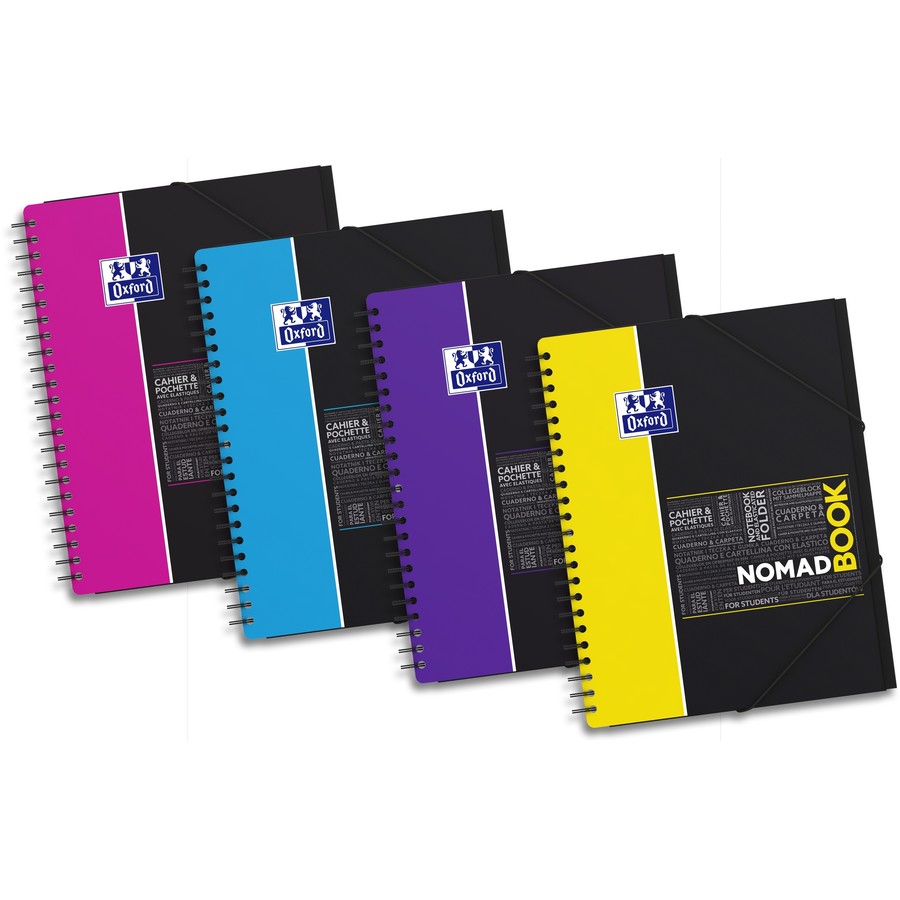 Oferte la Caiet cu spirala A4+, OXFORD Student Nomadbook, 80 file-90g/mp, 4 perf., coperta PP - mate