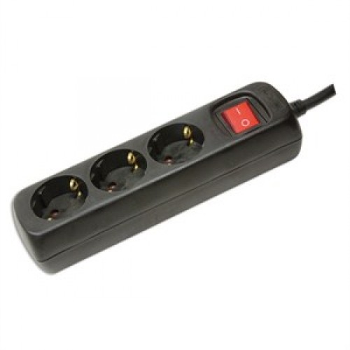 Oferte la Prelungitor cu intrerupator, 3 prize, 1,4m, black, Logilink 'LPS206B'