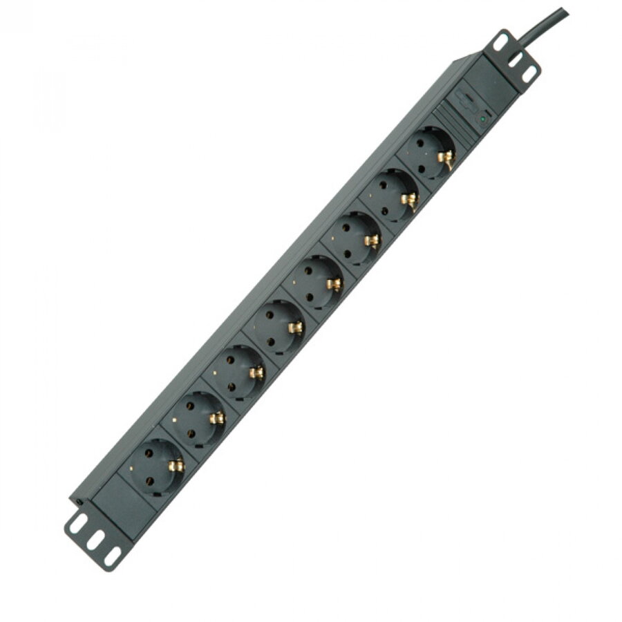 Oferte la PDU ROLINE 19.07.1623-10, 8 prize Schuko, 1U, 2300W, Negru
