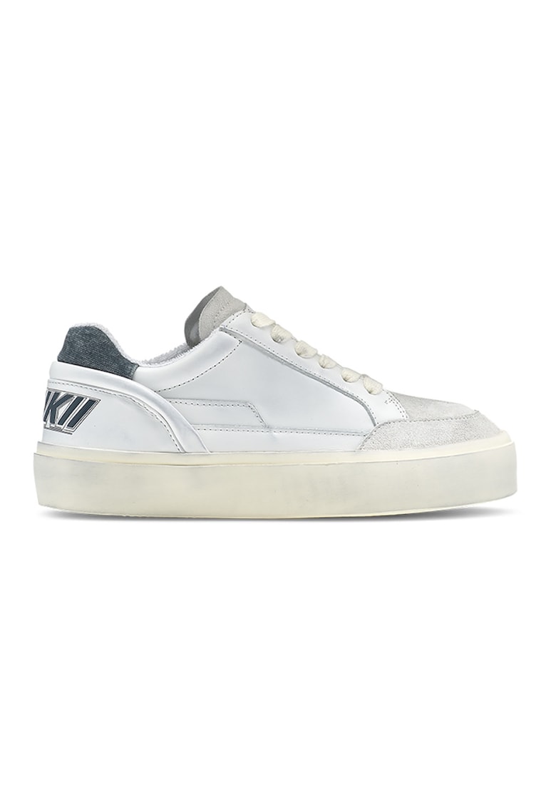 Oferte la Pantofi sport de piele cu logo - Albastru glaciar/Alb murdar