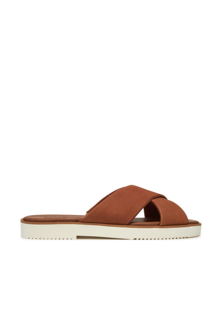 Oferte la Slapi dama - 10021974 -  Piele naturala - Maro