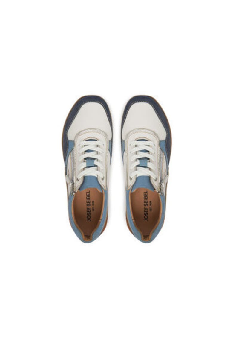 Pantofi sport dama - 92502 -  Piele naturala - 38 EU - Alb/Albastru - Alb/Albastru