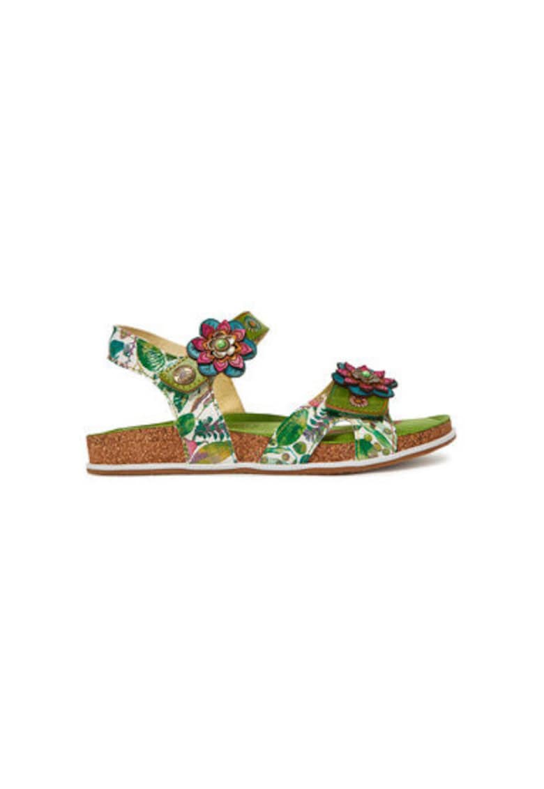 Oferte la Sandale  din piele naturala - Verde