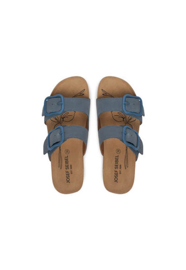 Oferte la Slapi dama - 78564 -  Piele naturala - Albastru