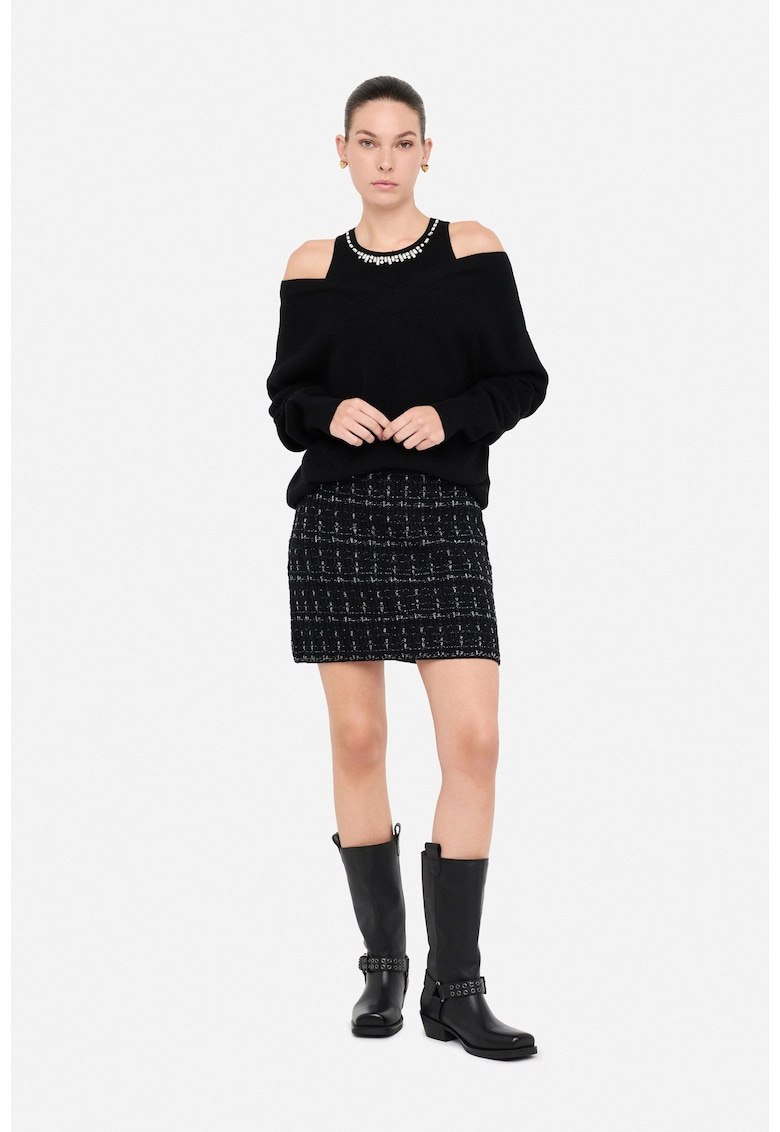 Oferte la Fusta mini tricotata - Negru