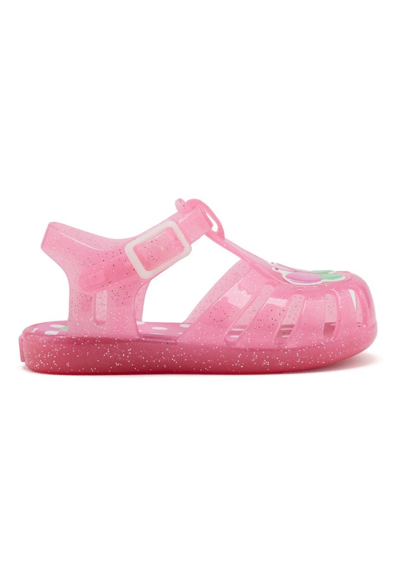 Oferte la Sandale cu catarama si model grafic - Fucsia