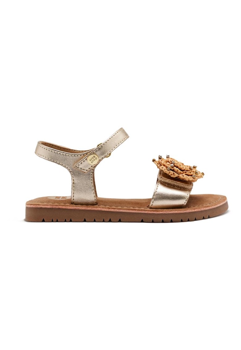 Oferte la Sandale din piele cu aplicatie cu model floral Buchanan - Auriu