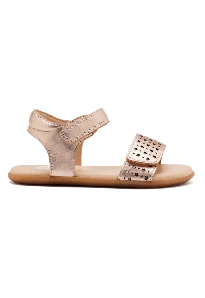 Oferte la Sandale din piele cu perforatii - Auriu rose