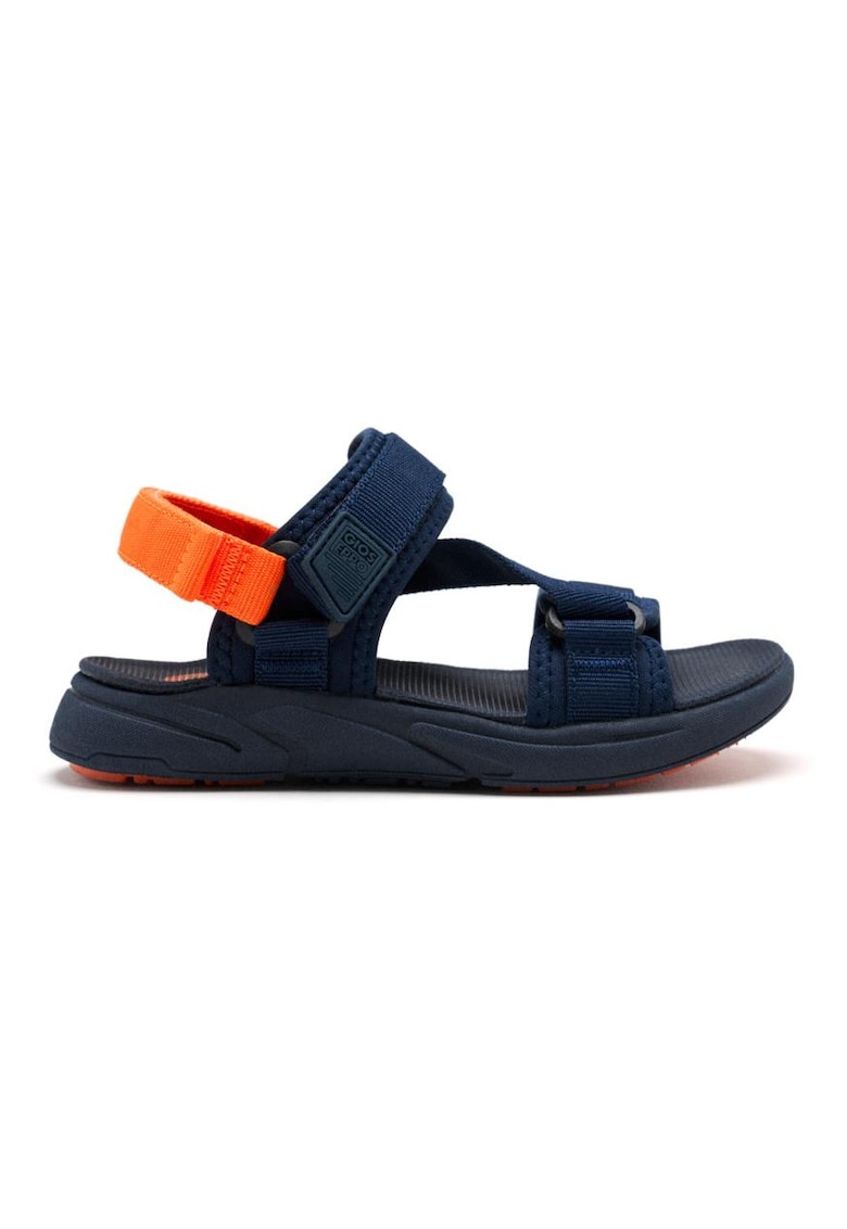 Oferte la Sandale cu talpa plata si inchidere velcro - Albastru royal/Bleumarin