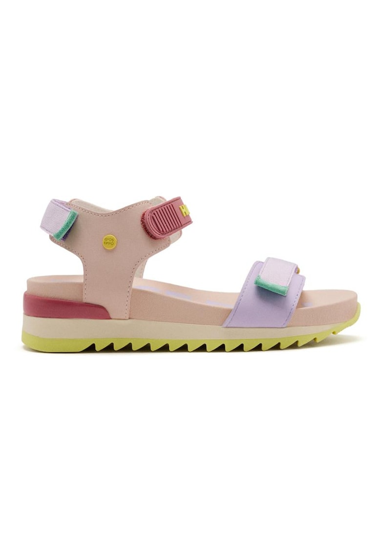 Oferte la Sandale din piele ecologica cu inchidere velcro - Alb fildes