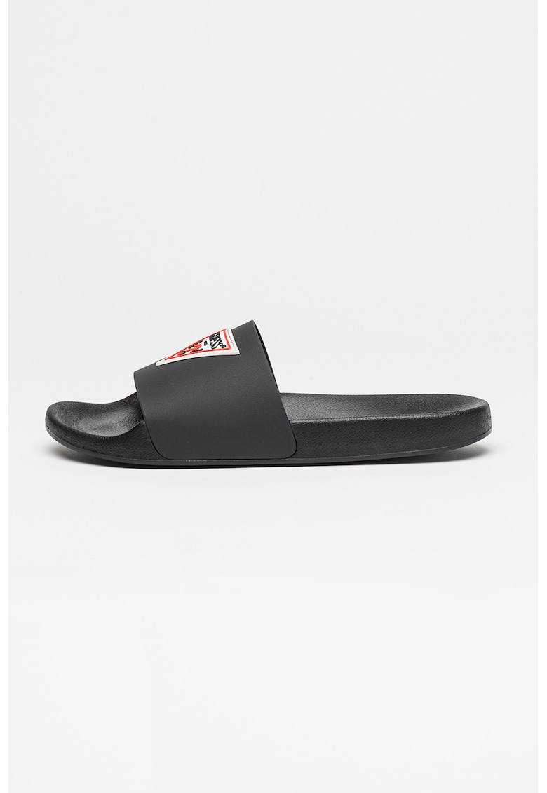 Oferte la Papuci cu logo contrastant - Negru