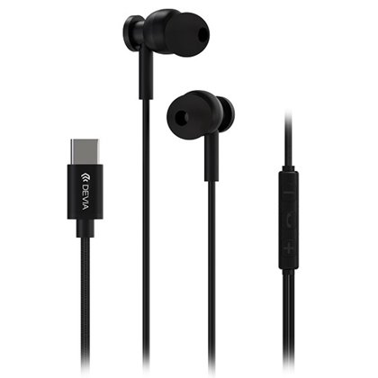 Oferte la Casca stereo 1.2M cu mufa tip c - negru Devia BRA014021