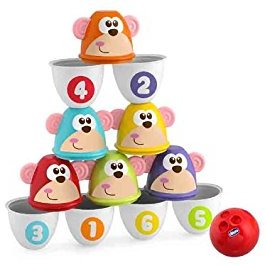 Joc de bowling Chicco Monkey Strike, pentru copii